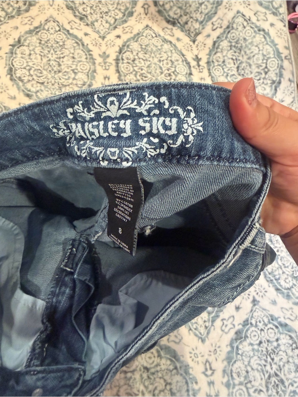 Paisley Sky Skinny Jeans - Picture 5 of 9